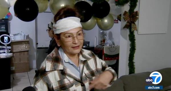 Second victim Aura Ortega seen with her head bandaged 