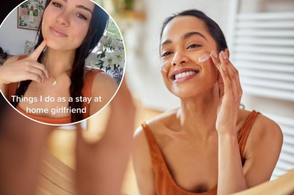 A core feature of the 'Stay-at-Home-Girlfriend' trend is elaborate self-care rituals.