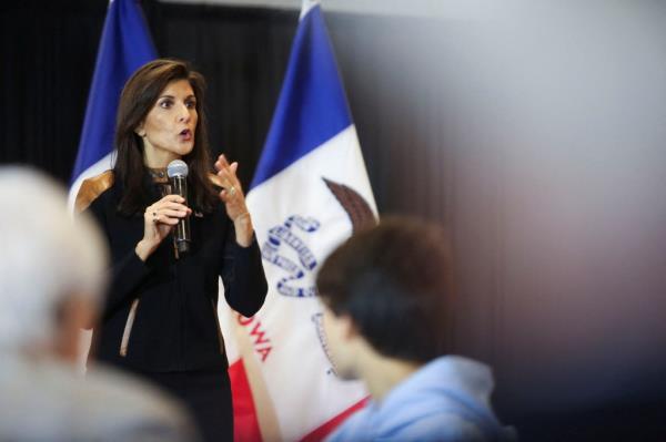 Republican presidential candidate and former U.S. Ambassador to the United Nations Nikki Haley.