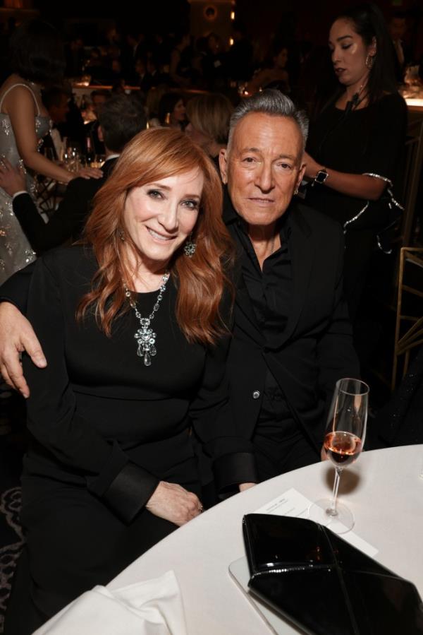 Patti Scialfa and Bruce Springsteen at the Golden Globe Awards in 2024.