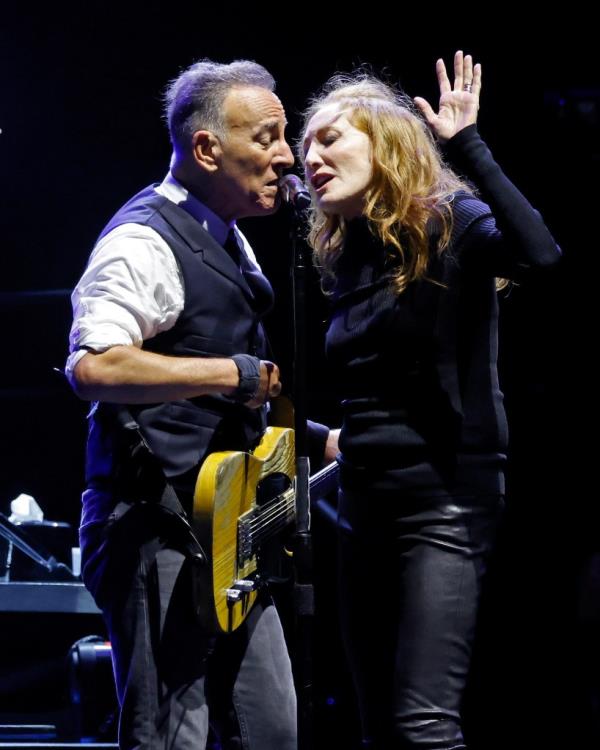 Bruce Springsteen and Patti Scialfa perform during the 2024 Sea.Hear.Now Festival on the beach on September 15, 2024 i